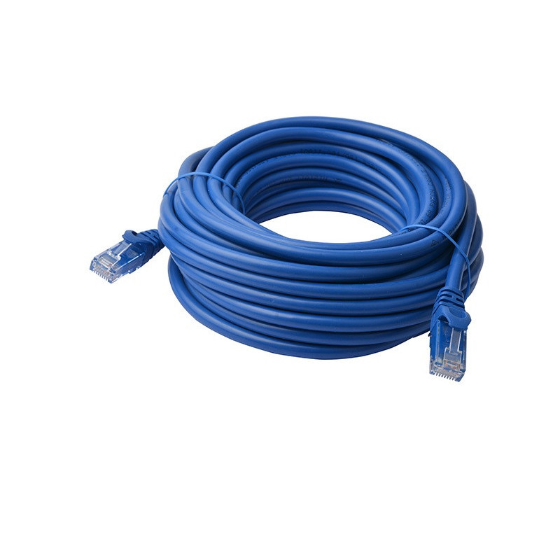 50m Cat 6a UTP Ethernet Cable, Snagless - 50m Blue