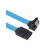50cm SATA 3.0 Data Cable Male to Male 180 to 90 Degree with Metal Blu