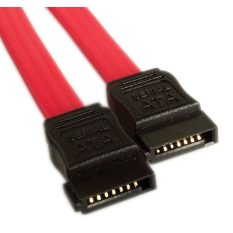 Astrotek SATA Data Cable 50cm 7 pins to 7 pins Straight 26AWG Red