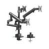 Brateck Triple Monitor Mount with USB Ports - 17in-27in