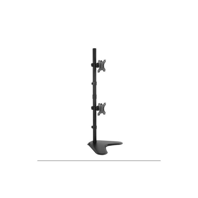 Brateck Dual Free Standing Screens Economical Double Joint Articulating Steel Monitor Stand Fit Most 13in-32inMonitors Up to 8kg
