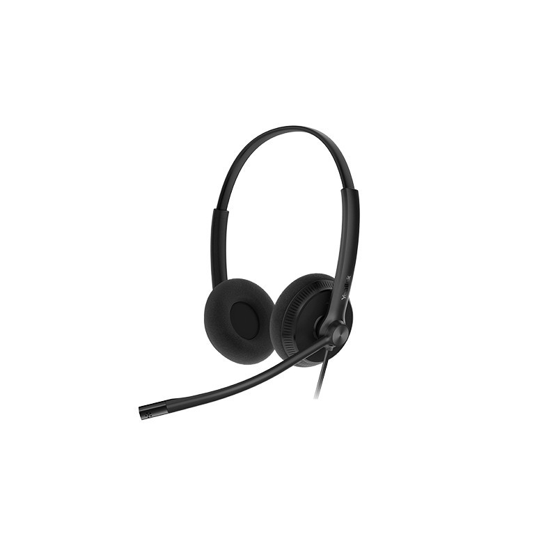 Yealink YHS34 Lite Dual Wideband Noise-Canceling Headset, Binaural Ear, RJ9, QD Cord, Foamy Ear Cushion, Hearing Protection