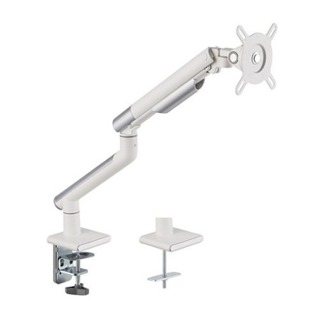 Brateck Single Monitor Premium Slim Aluminum Spring White Monitor Arm - 17in-32in