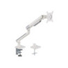 Brateck Single Monitor Premium Slim Aluminum Spring White Monitor Arm - 17in-32in