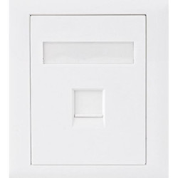 CAT6 RJ45 Wall Face Plate 86x86mm 1 Port Socket Kit