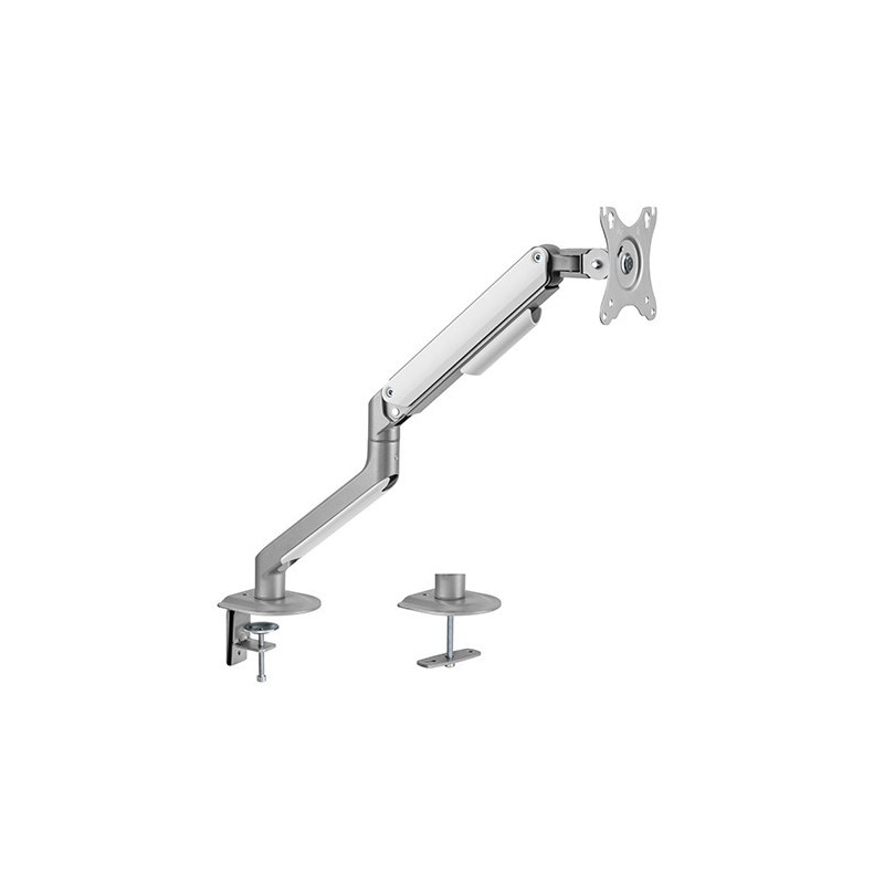 Brateck Single Monitor Economical Spring-Assisted Monitor Arm Fit Most 17in-32in Monitors - Up to 9kg per screen VESA 75x75/100x