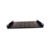 LDR Fixed 1U 275mm Deep Shelf Recommended for 19in 450/550mm Deep Cabinet - Black Metal Construction