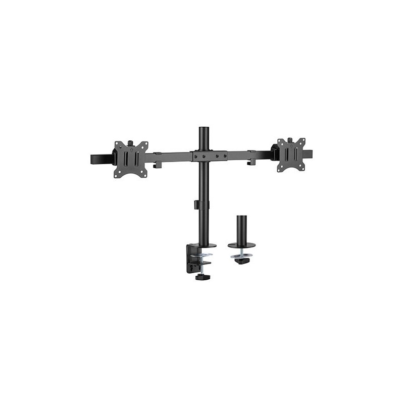 Brateck Pole Mount Dual-Screen Monitor Mount Fit Most 17in-32in Monitors - Up to 9kg per screen VESA 75x75/100x100