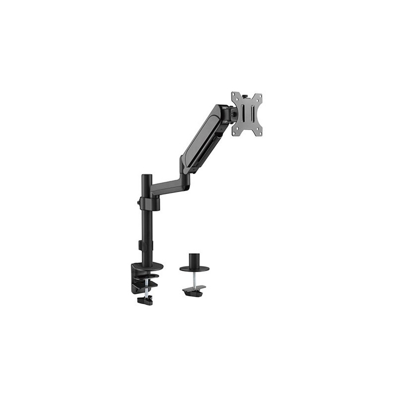 Brateck Single Monitor Pole-Mounted Gas Spring Monitor Arm - 17in - 32in