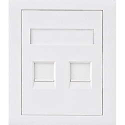 CAT6 RJ45 Wall Face Plate 86x86mm 2 Port Socket Kit