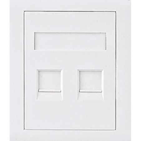 CAT6 RJ45 Wall Face Plate 86x86mm 2 Port Socket Kit