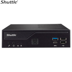 Shuttle DH610 XPC Slim 1L Barebone - H610 - LGA1700 - 2x DDR4 SODIMM - 1x NVMe M.2 - 1x 2.5in - HDMI + 2x DP - RS232 - 2.5Gbe