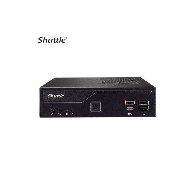 Shuttle DH610 XPC Slim 1L Barebone - H610 - LGA1700 - 2x DDR4 SODIMM - 1x NVMe M.2 - 1x 2.5in - HDMI + 2x DP - RS232 - 2.5Gbe
