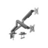 Brateck Dual Monitor Economical Spring-Assisted Monitor Arm 17in-32 - Space Grey