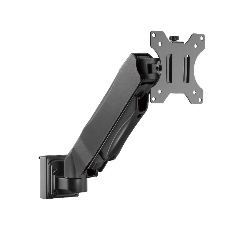 Brateck Slatwall Gas Spring Monitor Arm - Effortless Monitor Height Adjustment with Gas Spring - for 13in-27in Screen - Up to 6.