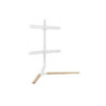 Brateck Modern Linear Tabletop TV Stand For 49in-70in TVs -- Matte White & Beech