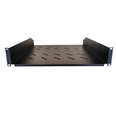 LDR Cantilever 2U 452mm Deep Shelf Recommended for 19in 1000mm Deep Cabinet - Black Metal Contruction