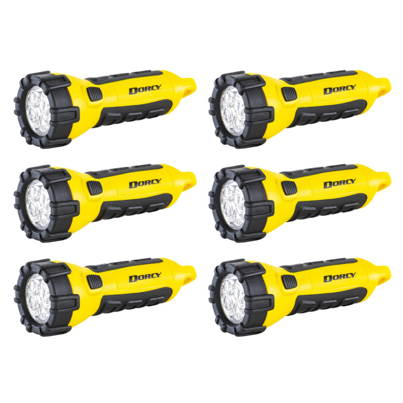 Dorcy D2510 Waterproof Flash light Retail Box of 6 Torch