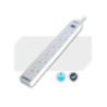 Sansai PAD-137P 6-Way Power Board with Master Switch 1M 