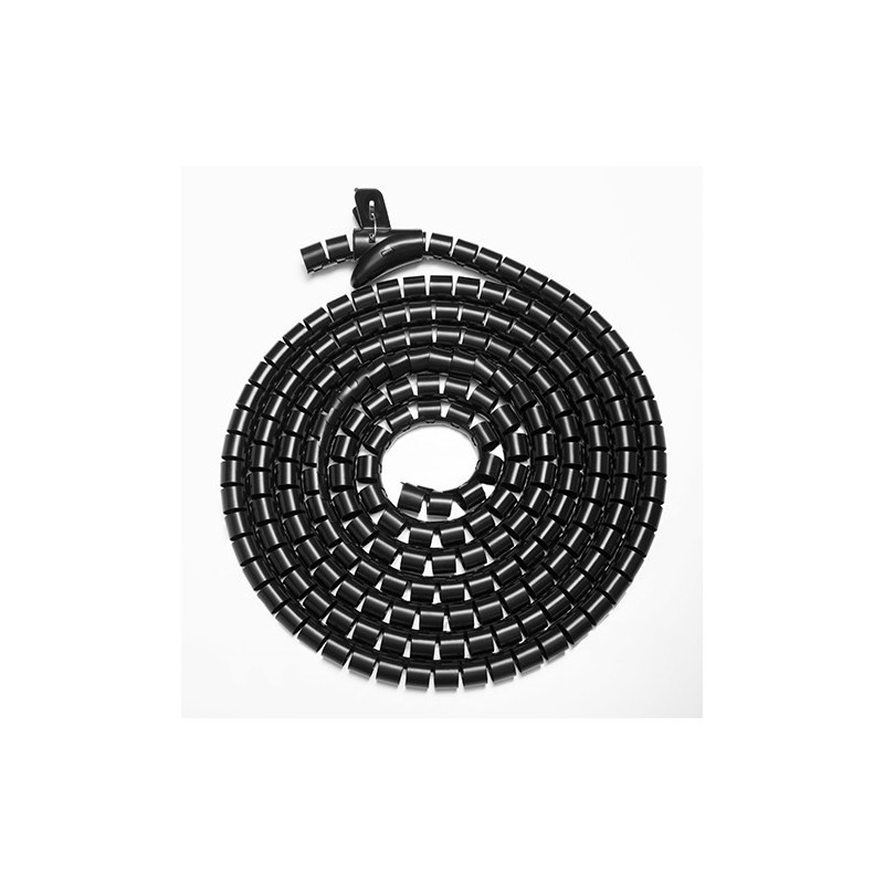 Brateck 30mm/1.2' Diameter Coiled Tube Cable Sleeve Material Polyethylene(PE) Dimensions 1000x30mm -Black