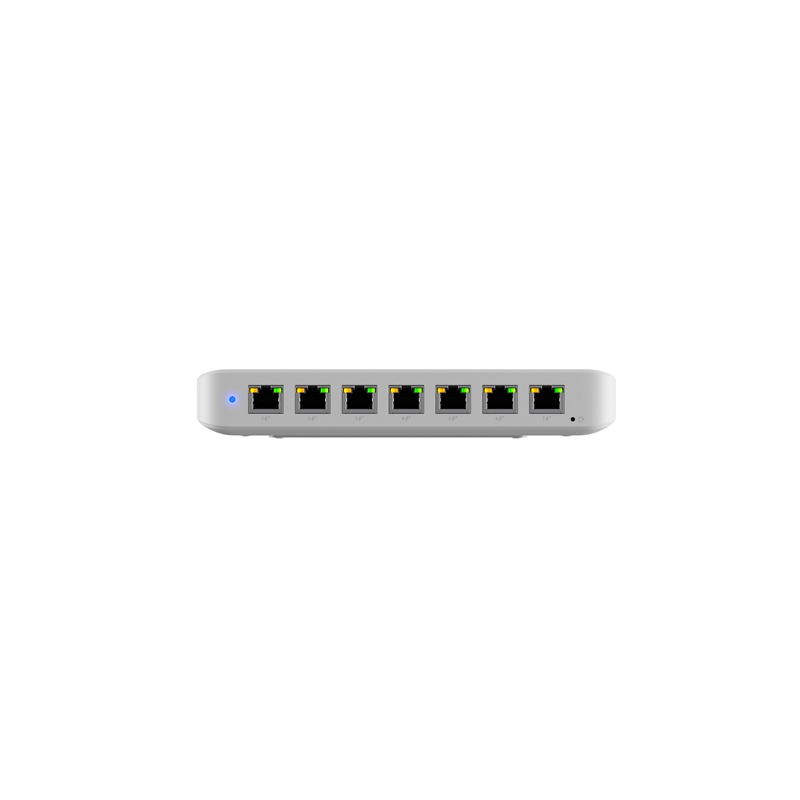 Ubiquiti | USW-Ultra-60W | 60W Compact 8 Port Layer 2 GbE PoE Switch, Versatile Mounting, 7 GbE PoE+ Output, 1 GbE Port - PSU in