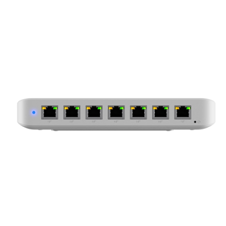 Ubiquiti | USW-Ultra-60W | 60W Compact 8 Port Layer 2 GbE PoE Switch, Versatile Mounting, 7 GbE PoE+ Output, 1 GbE Port - PSU in