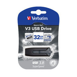 Verbatim 32GB V3 USB3.0 Grey Store'n'Go V3; Retractable USB Storage Drive Memory Stick