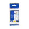 Brother 12mm Black on White Flexible TZE Tape