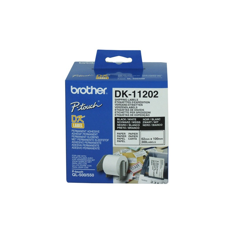 White Shipping/Name Badge Labe 62mmX100mm,300 labels per roll