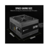 Corsair CX750 750W, 80 PLUS Bronze Certified, Up to 88% Efficiency,  Compact 125mm design easy fit and airflow, ATX PSU 2024