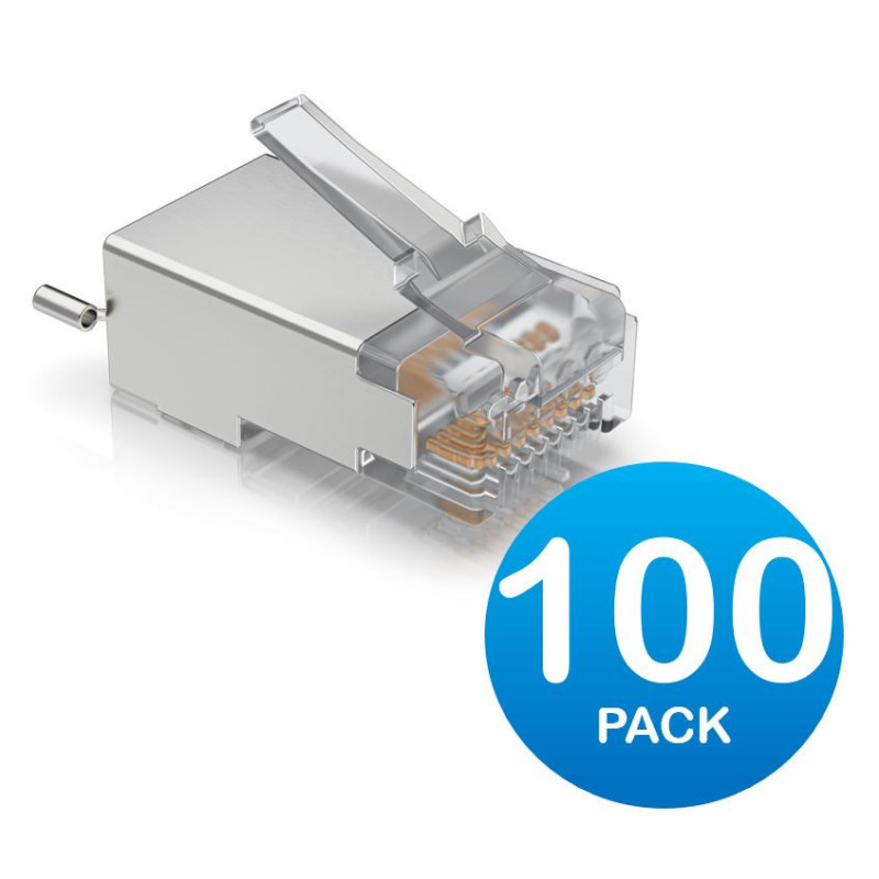 Ubiquiti UISP Surge Protection Connector SHD, 100 Pack, Sheilded Cable RJ45 Connector, Replaces TC-Con, 2Yr Warr