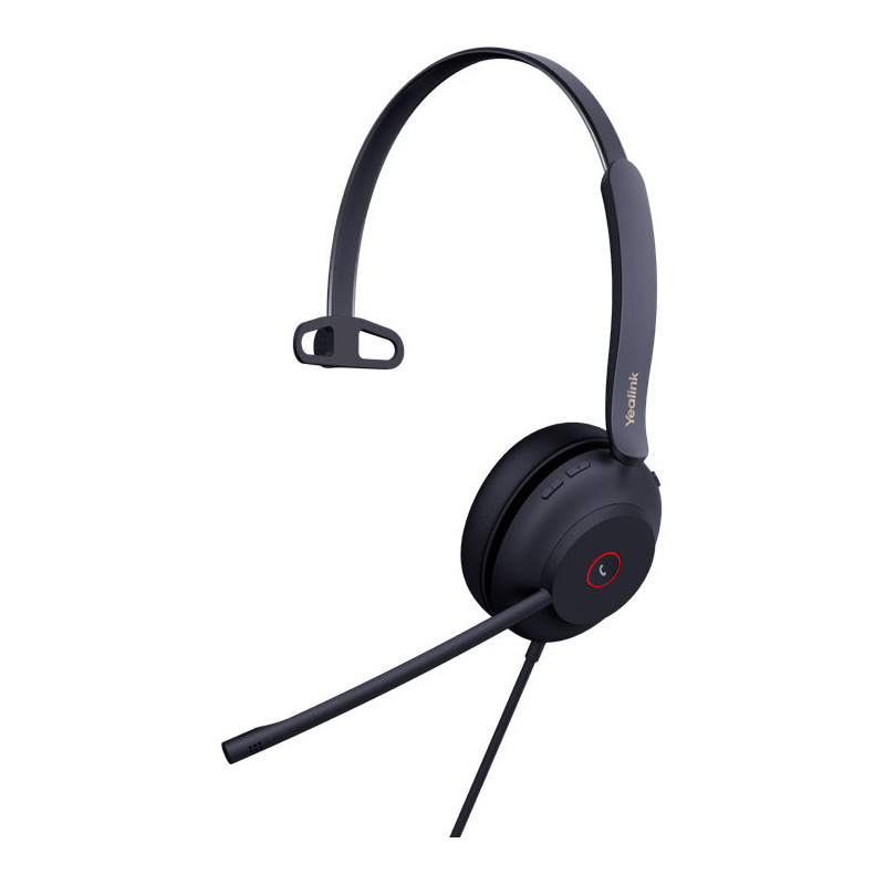 Yealink UH37 Mono USB Wired Headset, UC, USB-C, 35mm Speaker, Busylight, Leather Ear Cushion,HD Audio, 2Mic Noise Killer, Micros