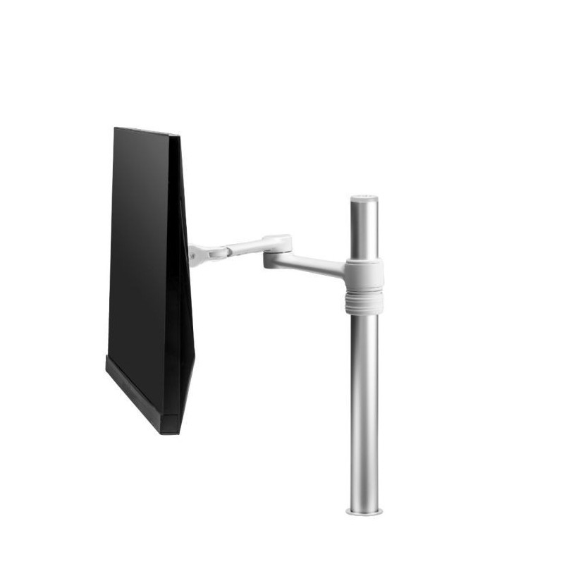 ATDEC SINGLE MONITOR DESK MOUNT, UP TO 8KG, VESA 75x75 , 100x100, WHITE, 10YR WTY