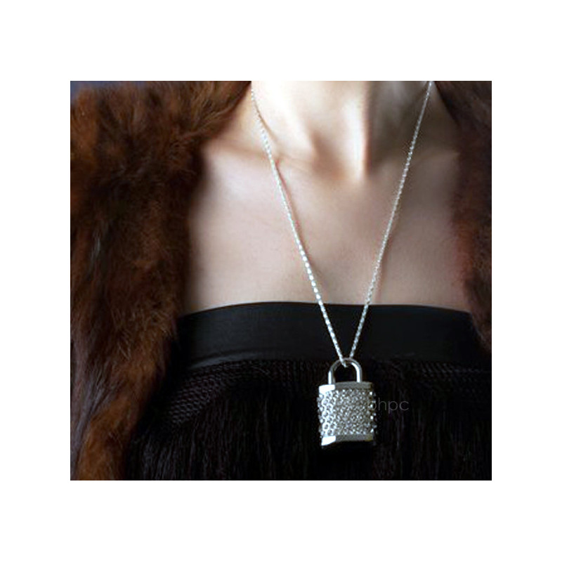 16GB Crystal Lock Pendant USB Flash Drive Pen Stick Memory (Silver)