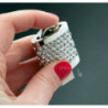 16GB Crystal Lock Pendant USB Flash Drive Pen Stick Memory (Silver)