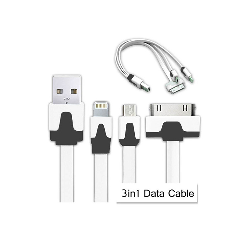 3in1 USB Charger / Data Cable Adapter For Apple/Samsung