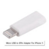 Micro USB to 8pin Adapter for iPhone 5S/5C/5/iPad Air/iPad Mini/iPod Nano7/Touch 5  
