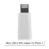 Micro USB to 8pin Adapter for iPhone 5S/5C/5/iPad Air/iPad Mini/iPod Nano7/Touch 5  