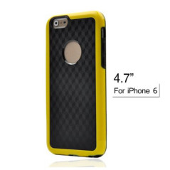 Carbon Fiber Back Cover for 4.7 Inch Apple iPhone 6 (Black/White/Blue/Red/Pink/Yellow)