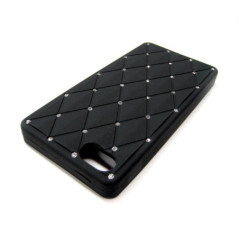 SILICONE CASE WITH DIAMOND DECORATION  FOR IPHONE 5  BLACK