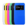 WINDOW VIEW SLIM LEATHER FLIP CASE FROSTED PC COVER FOR IPHONE 6 PLUS 5.5'   (YELLOW, PINK, GREEN,)