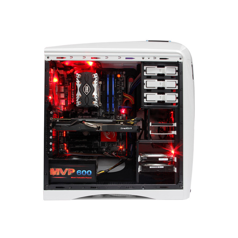 Huntkey MVP Pro  Gaming computer chassis - Blue (No PSU Included, NO FAN Included)