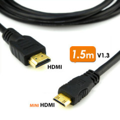 Mini HDMI to HDMI 2M HDTV HDDV V1.3 Type C/A for Android Mobile Phone or Tablet