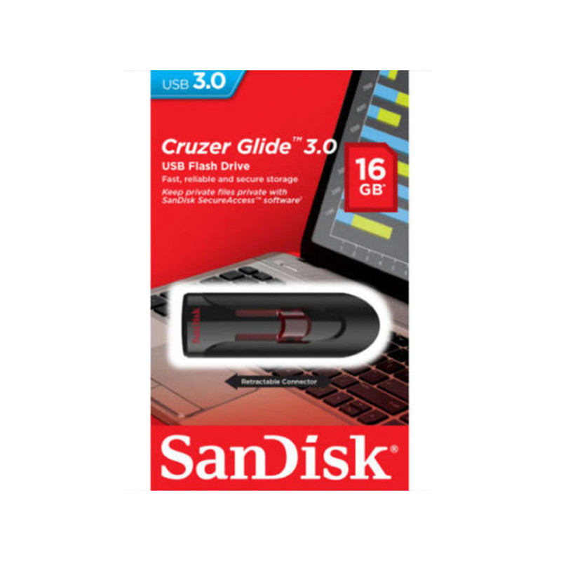 SANDISK SDCZ600-016G 16GB CZ600 CRUZER GLIDE USB 3.0 VERSION
