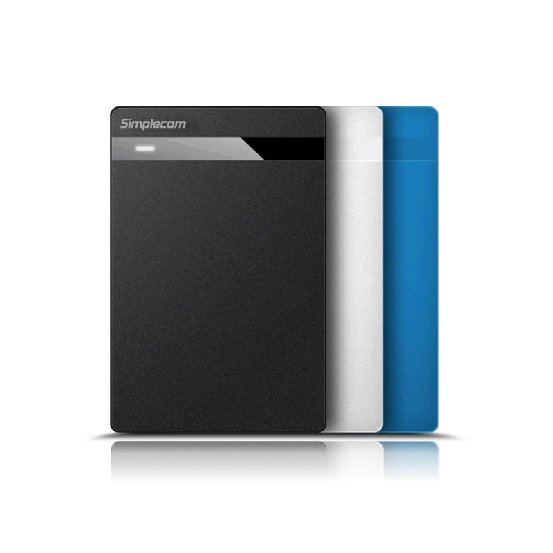 Simplecom SE203 Tool Free 2.5" SATA HDD SSD to USB 3.0 Hard Drive Enclosure Blue