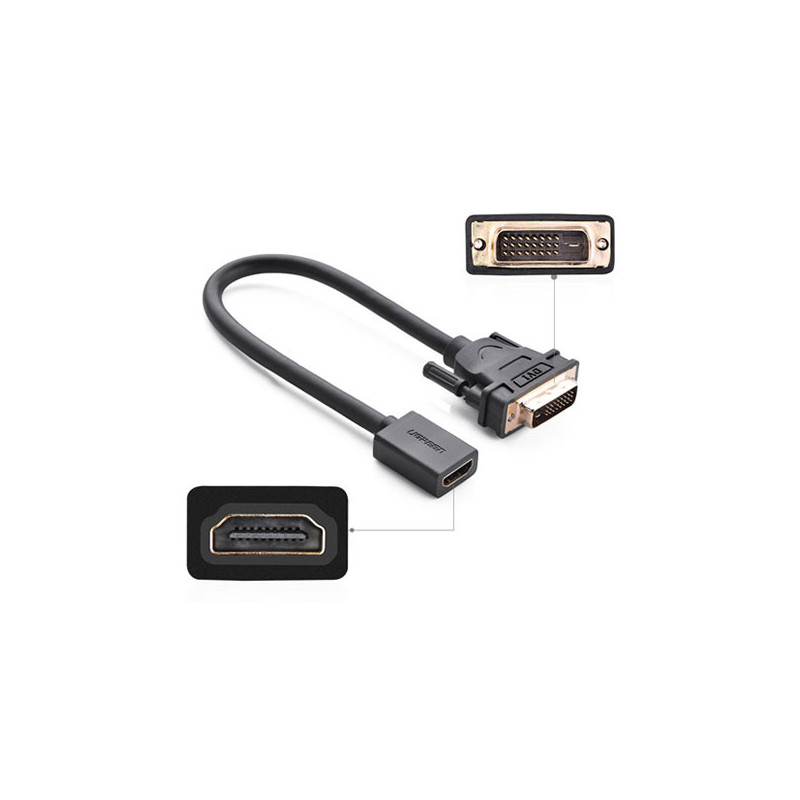 UGREEN DVI male to HDMI female adapter cable (20118)