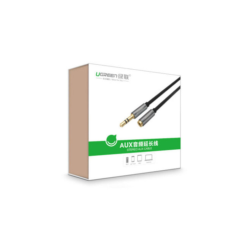 UGREEN 3.5mm Male to 3.5mm Female extension cable 2M (10594)