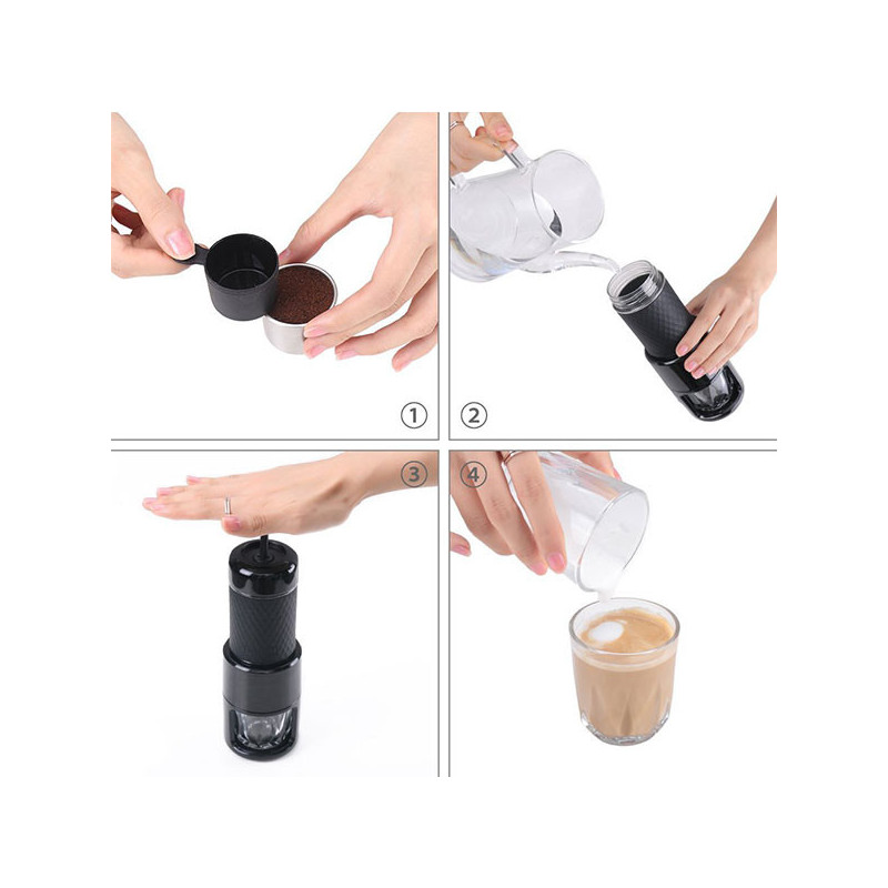 STARESSO Coffee Maker Red Dot Award Winner Portable Espresso Cappuccino Quick Cold Brew Manual Coffee Maker Machines All in One 