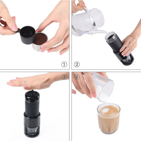 STARESSO Coffee Maker Red Dot Award Winner Portable Espresso Cappuccino Quick Cold Brew Manual Coffee Maker Machines All in One 