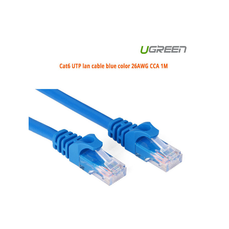 UGREEN Cat6 UTP blue color 26AWG CCA LAN Cable 1M (11201)